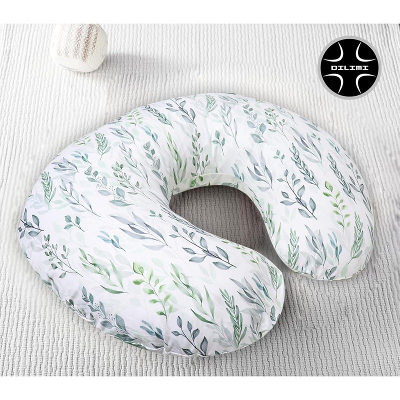 DILIMI Nursing Pillow Cover Stretchy Removable Cover for Breastfeeding Pillows, Ultra Soft Comfortable Slipcover for Baby Girl and Boy, Green Leaf - Image 4